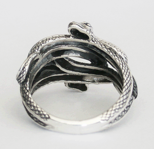 "Snakebite" ormring i Äkta silver. - 4