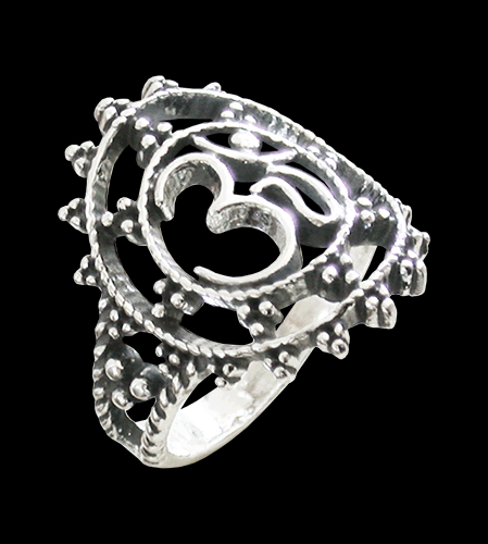 Vacker Aum ring i Äkta silver. - 2