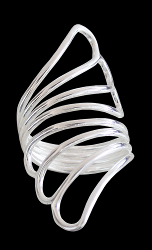 Elegant silver ring. - 2
