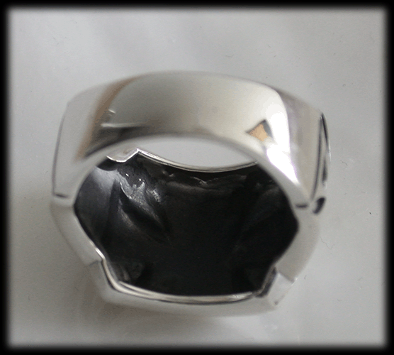 Stilren Malteserkors ring i Äkta silver. - 6