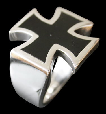 Malteserkors ring i Äkta silver.