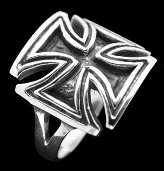 Malteserkors ring i Silver.