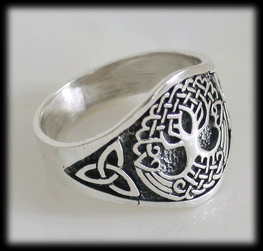 Livets träd i ring - Yggdrasil ring i Äkta silver. - 3