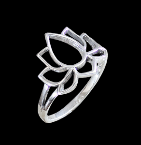 Lotusblomma silverring.