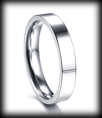 4 mm slät ring i rostfritt stål. - 2