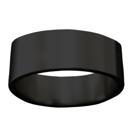 Blank stålring i svart stål. 6 mm. - 3