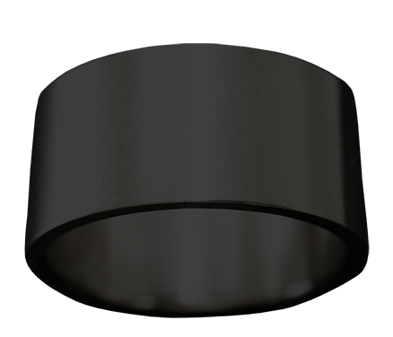 Blank stålring i svart stål. 8 mm. - 3