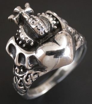 Old school ring med hjärta i Äkta silver.