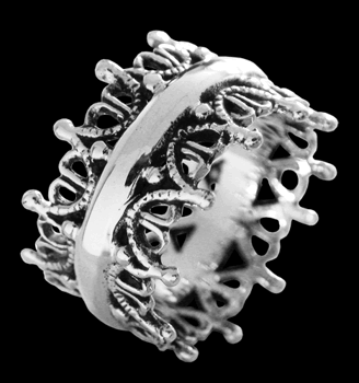 Dubbelkrona ring  i silver.