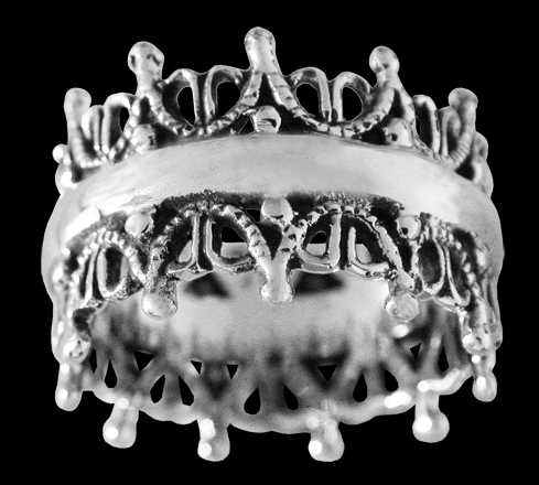 Dubbelkrona ring  i silver. - 2