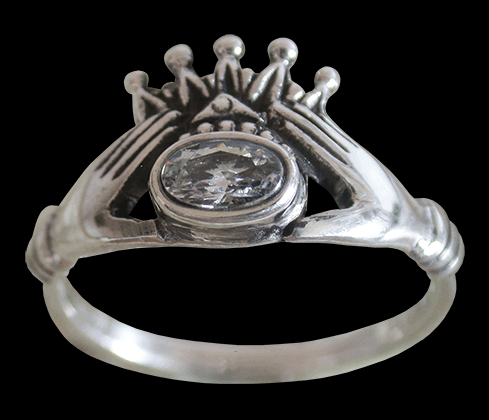 Claddagf ring med bling. - 3