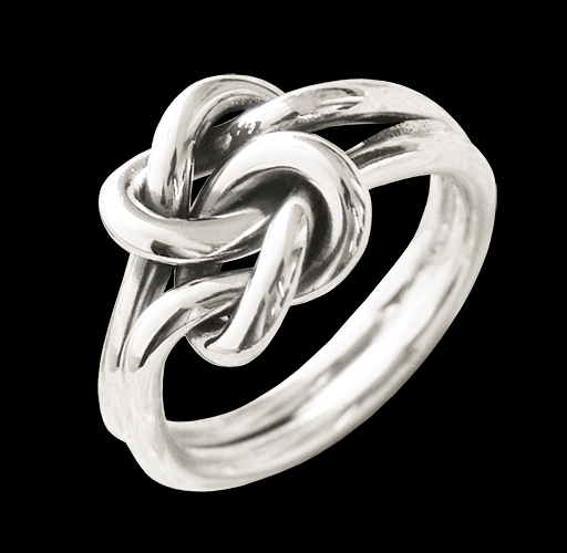 Den stora kärleken - Kärleksknut ring i Äkta silver. - 2