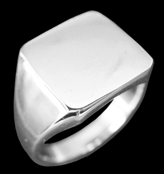 Stilren, massiv klackring i Äkta silver.