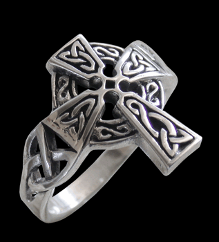Keltisk kors ring i Äkta silver.