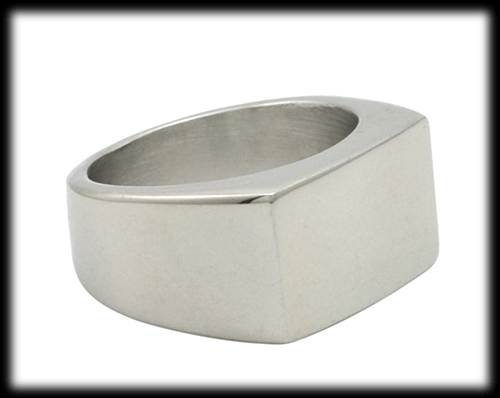 9 x 15 mm. Smal klackring i rostfritt stål. - 2