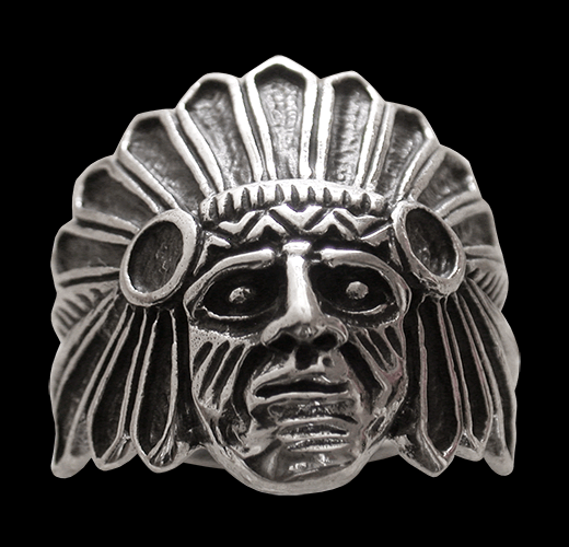 Indianring med skrud i Äkta silver. - 2