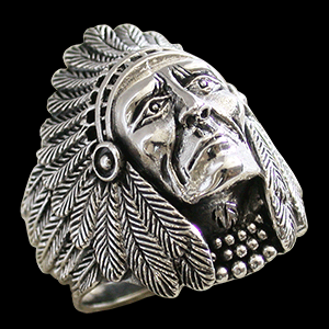 Indianhövding ring.