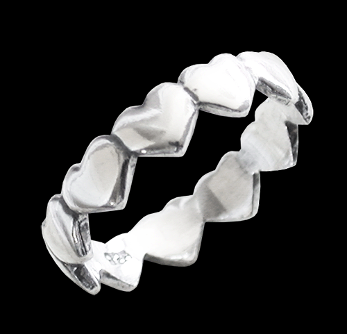 "Lots of hearts" Hjärta ring i Äkta silver. - 2