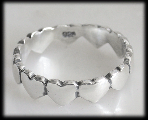 "Lots of hearts" Hjärta ring i Äkta silver. - 3