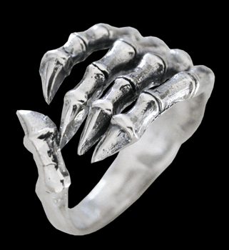Död hand ring i Äkta silver.