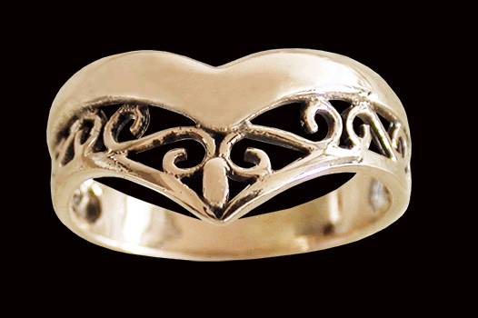 Slät filigran ring i Brons. - 2
