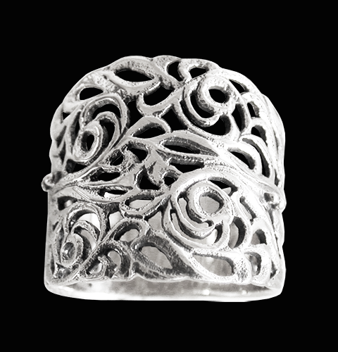 Elegant siver ring. - 3