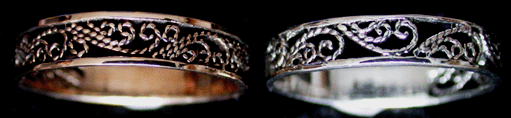 Snygg filigran ring i Äkta silver. - 2