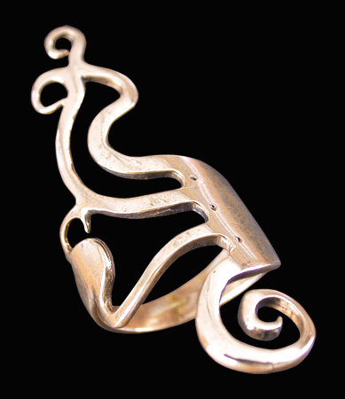 Gaffel ring i Brons