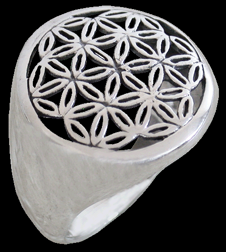 Flower of life ring i Äkta silver. - 2