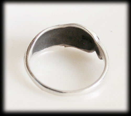 Snygg fjäder ring i Äkta silver. - 4