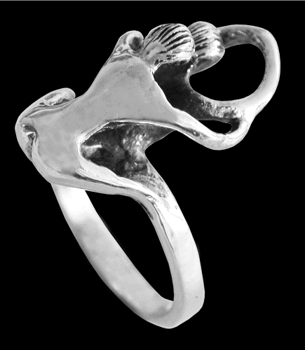 Bakifrån - erotiks ring i Äkta silver.