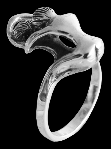 Bakifrån - erotiks ring i Äkta silver. - 2