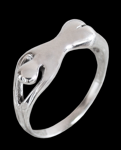 Naket - Erotisk silverring.