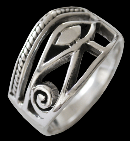 Ring med Horus öga i Äkta silver.