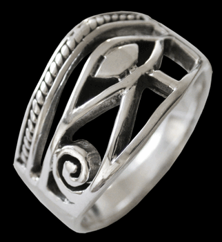 Ring med Horus öga i Äkta silver.