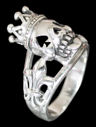Rockig dödskalle ring.