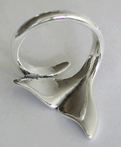 "Love dolphines" delfin ring i Äkta silver. - 3