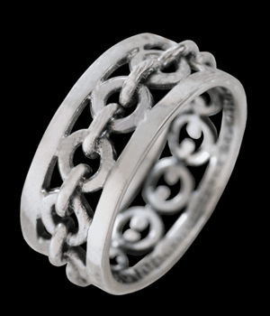 Ankarlänk ring i Äkta silver.