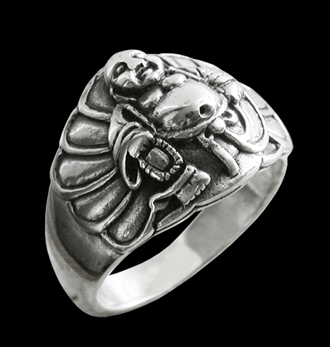 “Laughing Buddha” ring i Äkta silver.