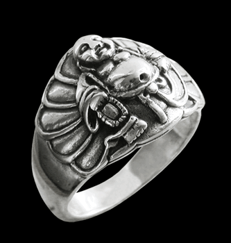 “Laughing Buddha” ring i Äkta silver.