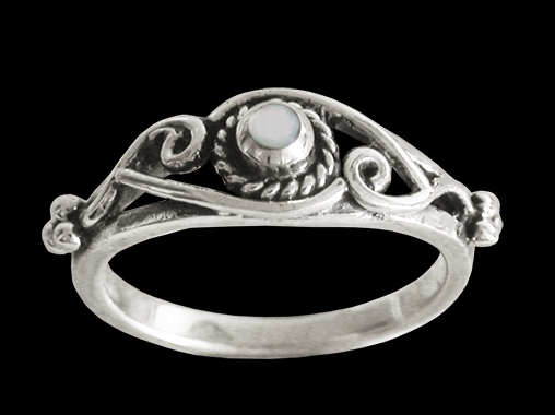 Pärlemor ring i Äkta silver. - 3