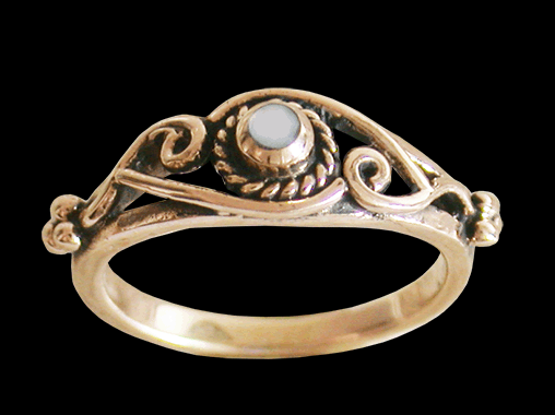 Pärlemor ring i Brons. - 3