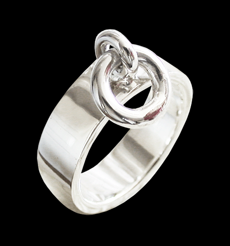 5 mm. O-ring i Äkta silver. - 2