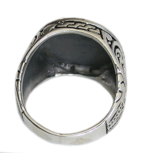 "Tattoo-style" ankar ring i Äkta silver. - 2