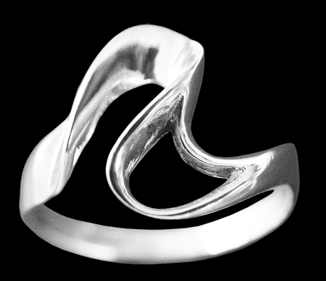 Vacker ring i Silver. - 2