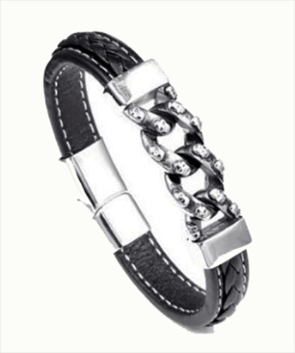 "Little sculls" armband i äkta läder. - 2
