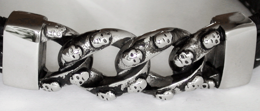 "Little sculls" armband i äkta läder. - 4