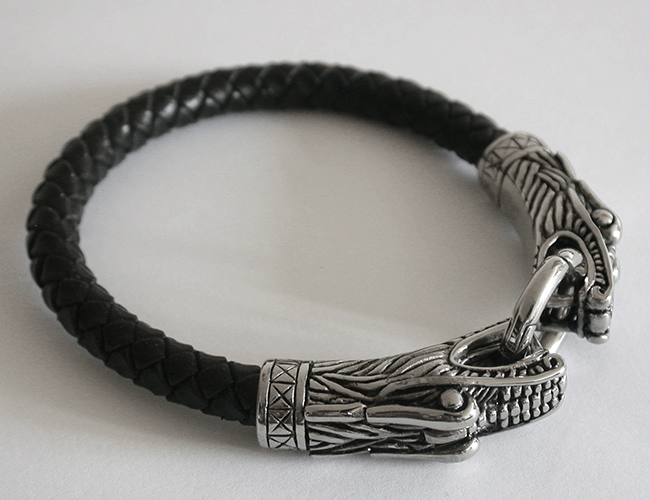 Drake armband i Äkta läder. - 4