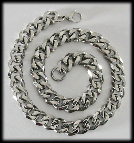 13 mm. Pansarlänk ståhalsband. - 2