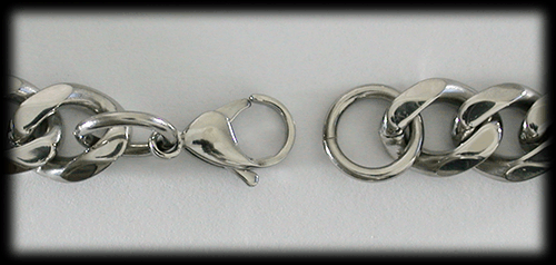 11 mm. Pansarlänk stålhalsband. - 4